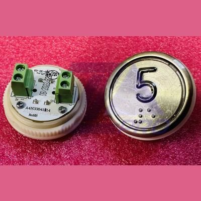 Модуль кнопочный A4N33841$14 красная подсветка Брайль "5" BBP-R331-CMPLT-S-R-05(EA2406S-S-R-05) ЩЛЗ