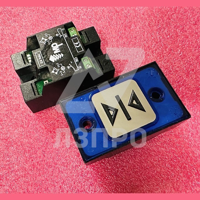 Кнопка приказной панели голубая подсветка ЗАКРЫТИЕ COMPAC T 1C 24V R2172PTBCAY50 MacPuarsa
